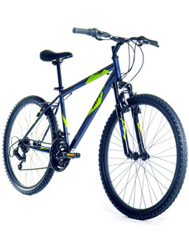Huffy Blue Stone Mountain-Bicicleta de montaña, 21 SPD, Color Azul, Hombre, Morado, 26"/66 cm