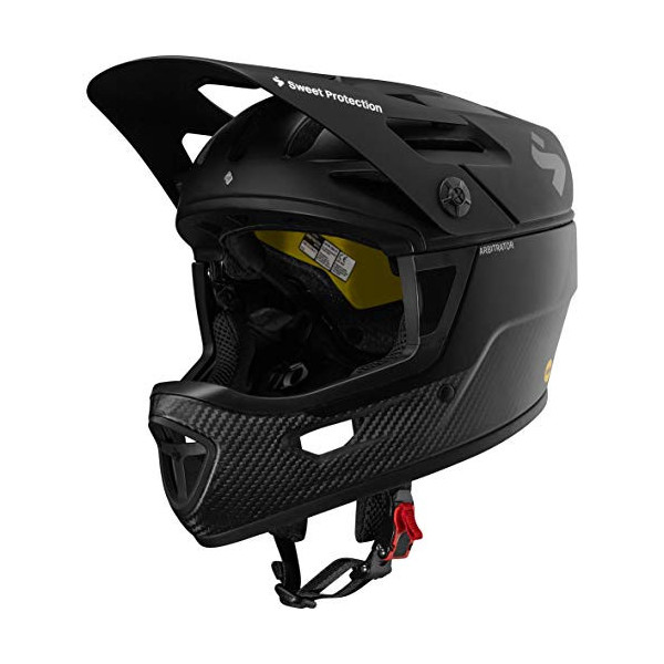 Sweet Protection Arbitrator MIPS Helmet Casco, Unisex, Negro Mate y Carbono Natural, Small