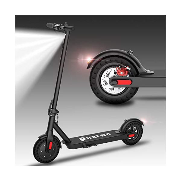 PINENG Electric Scooter Adults, Intelligent LED Display,8.5 Inch Solid Tires, 250W High Motors,MAX Speed 25km/h, 264 lbs Maxi