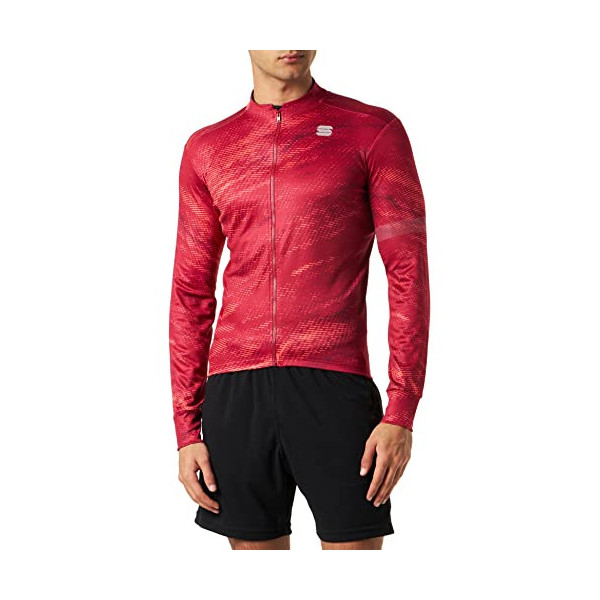 Sportful Cliff Sup TH JRS T-Shirt, Red Rumba POMPELMO Red Wine, L Mens