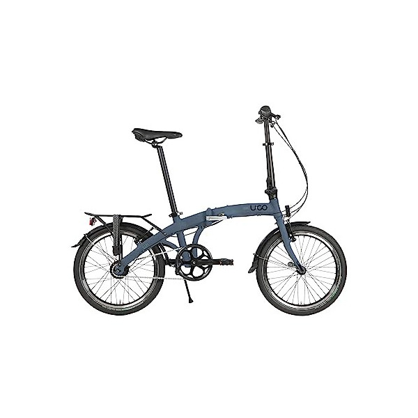 U.GO Dare U•go I7-Bicicleta Plegable  20"  Ruedas, Unisex, Azul, Uni