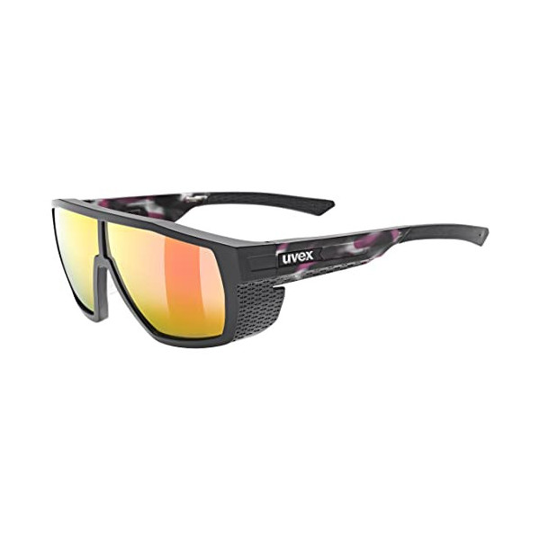 Uvex Gafas deportivas unisex MTN STYLE P, polarizadas, color negro y rosa tortuga mate/rosa, talla única