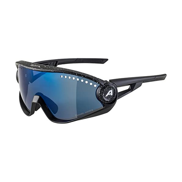 Alpina Unisex - Adultos, 5W1NG CMB+ Gafas deportivas, black blur, One Size