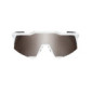 100% SPEEDCRAFT-Matte White-Hiper Silver Multilayer Mirror Lens, Adultos Unisex, Multicolor, Estandar