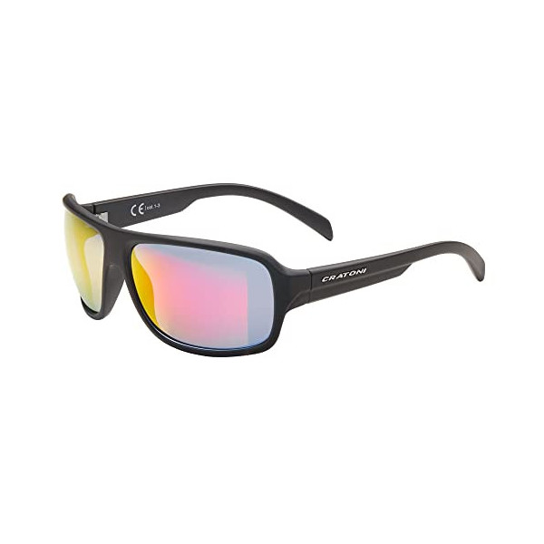 Cratoni C-ICE NXT Gafas de sol fotocromáticas para bicicleta, gafas de sol, 100% protección UV  negro-rojo 