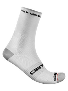 CASTELLI Rosso Corsa Pro 15 Sock Socks, Mens, White Black, XL
