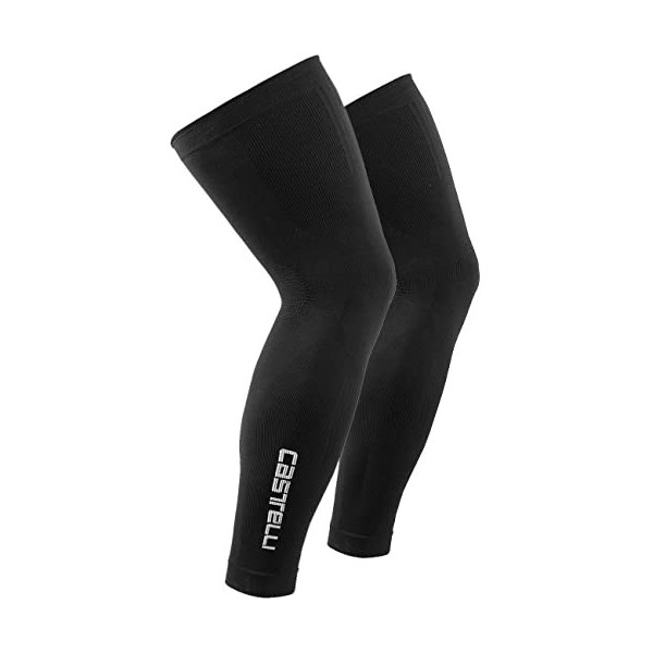 CASTELLI Pro Seamless Leg Warmer Warmers, Unisex, Black White, L-XL