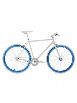 KS Cycling Bike pegado RH 59 cm, color blanco y azul, 28, 142r