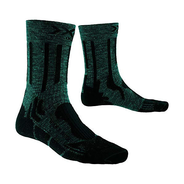 X-Socks Trek X Linen Socks, Unisex Adulto, Forest Green/Opal Black, 45-47