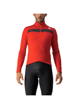 CASTELLI Puro 3 Jersey FZ Sweatshirt, Hombre, Red/Black Reflex, Extra-Large