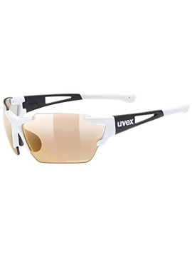 uvex sportstyle 803 race CV V, gafas deportivas unisex, tintadas para realzar el contraste y de espejo, fotocromáticas, white