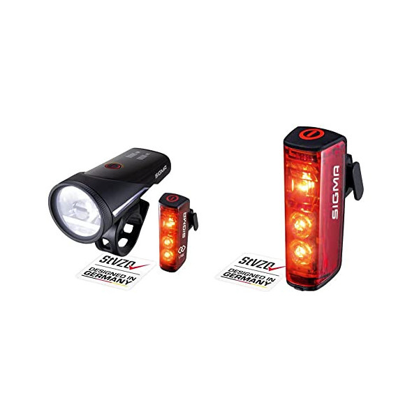 Sigma Sport Aura 100 USB/Blaze Link - Kit de iluminación, Negro  17950  & Blaze, Faro Trasero Deportes Y Aire Libre, Rojo, Un