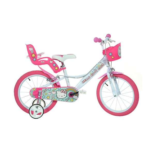 Dino Bikes - Bicicleta Hello Kitty, 16 pulgadas