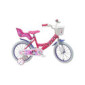 A.T.L.A.S. Bicicleta Infantil de 16 Pulgadas para niña, Disney + Casco Minnie Incluido niños, Rosa y Blanco idéntico a Las Fo