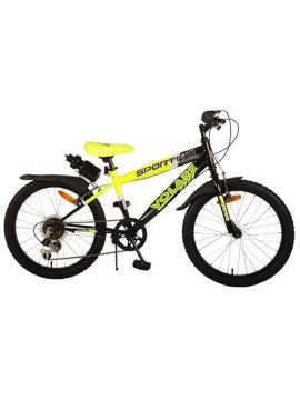 Kubbinga Bicicleta Deportiva Amarilla Bola con Cambio De 7 Velocidades Pulgadas, Unisex niños, 20"  50,8 cm 