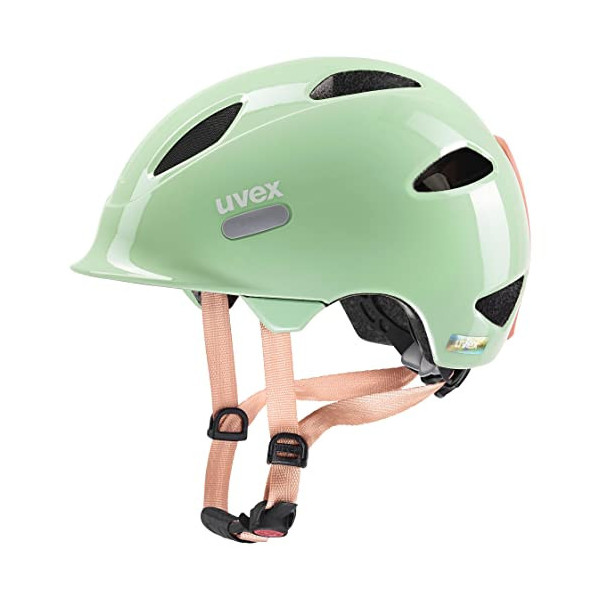 Uvex Oyo, Casco De Bicicleta Unisex Niños, Mint-peach, 45-50 Cm