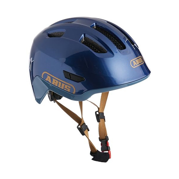 Casco infantil ABUS Smiley 3.0 ACE LED - casco de bicicleta con luz - ajuste profundo y espacio para una coleta - para niñas 