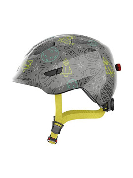 Casco infantil ABUS Smiley 3.0 LED - casco de bicicleta con luz - ajuste profundo y espacio para una coleta - para niñas y ni