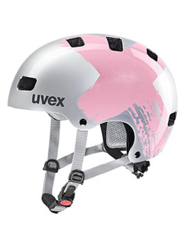 uvex kid 3, casco infantil robusto, ajuste de talla individualizado, ventilación optimizada, silver, rosé, 55-58 cm