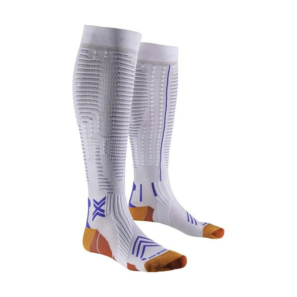 X-Socks Over The Calf  OTC  Socks Calcetines, Blanco, Orange/TWYCE Blue, 39-41 Hombres