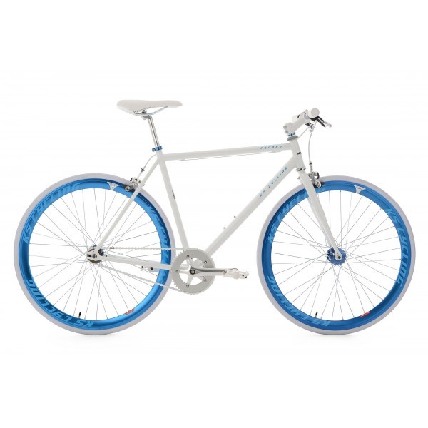 KS Cycling Bike pegado RH 56 cm, color blanco y azul, 28, 141R