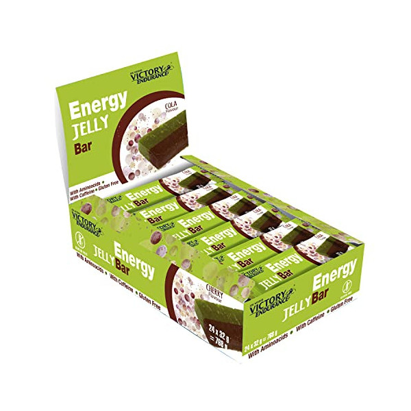 Victory Endurance Energy Jelly Bar  24x32g  Sabor Cola. Aportan Vitaminas y Minerales. Con Cafeína. Sin Gluten
