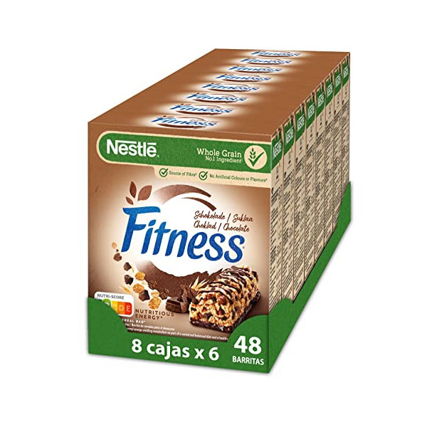 Cereales Nestlé Fitness Chocolate Barritas pack de 8 x 6  48 barritas 