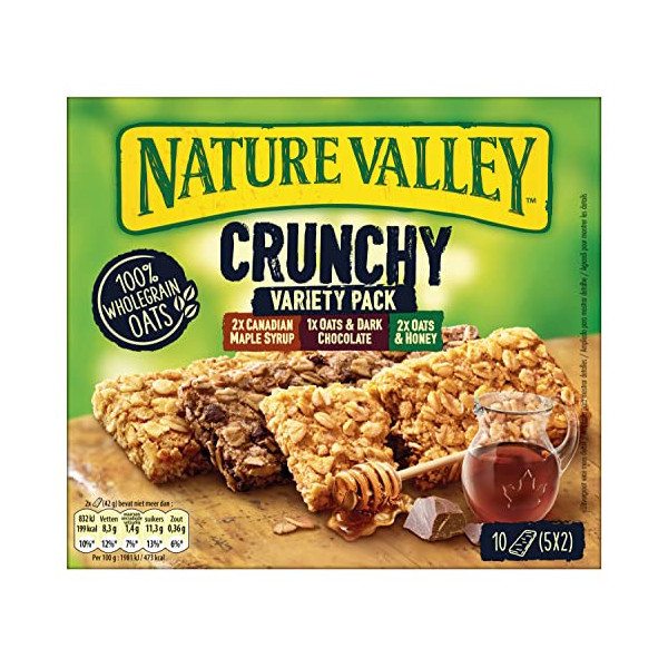 Nature Valley Barritas Crunchy Variety, Pack 5 unidades, 5 x 42 g