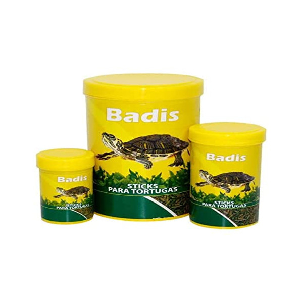 BADIS Comida para Tortugas de Agua - Formato Stick 100 ml/ 33 g - Ingredientes de Origen Animal - Pienso Multicomponente