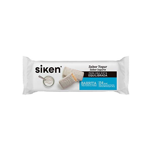 Siken barrita snack - Barrita de yogur de 40 g, 170 Kcal/barrita, Ayuda a controlar tu peso, Aporta fibra, vitaminas y minera