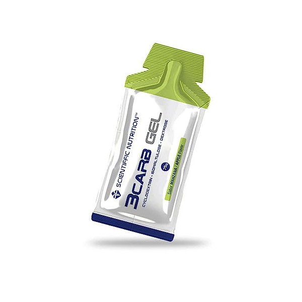 Scientiffic Nutrition - 3Carb Gel, Gel Energético con 3 Tipos de Carbohidratos, Geles Energéticos Ciclismo, Running y Deporte