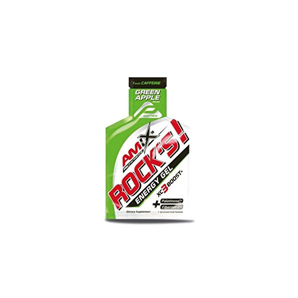 AMIX - Bebida Energética - Rocks Gel con Cafeína en Formato de 20 x 32 ml - Ayuda a Mejorar el Rendimiento Muscular - Contie