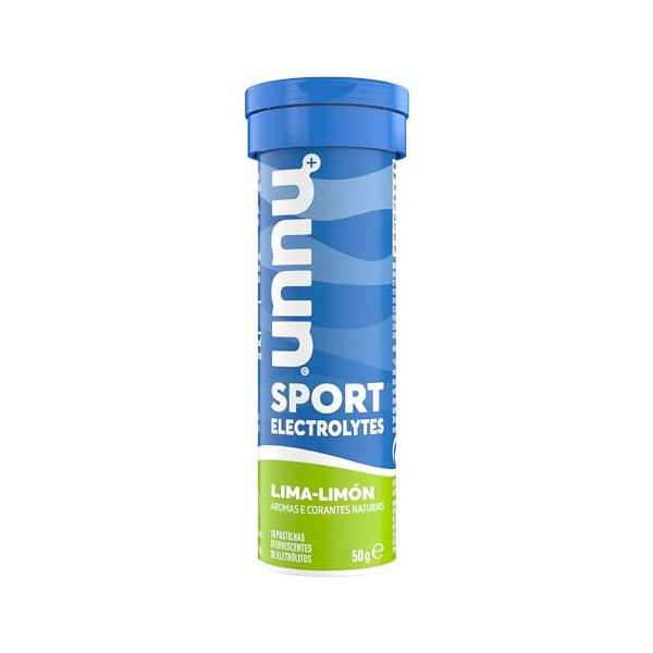 Nuun Sport Lima Limón Comprimidos Efervescentes con Electrólitos y Vitamina C, Contribuye a una Óptima Hidratación y Funciona