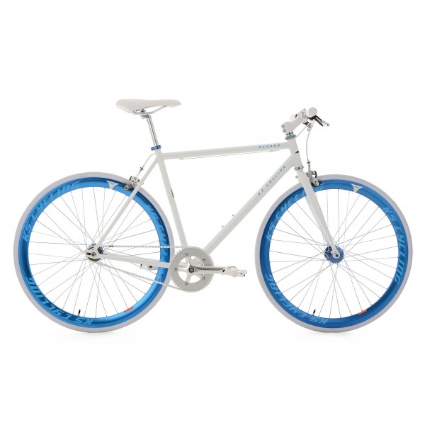 KS Cycling Bike pegado RH 53 cm, blanco de color azul, 28, 140R