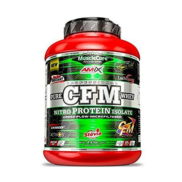 AMIX - Proteína Isolada - MuscleCore CFM Nitro 1 kg - Favorece el desarrollo muscular y acelera la recuperación - Contiene En