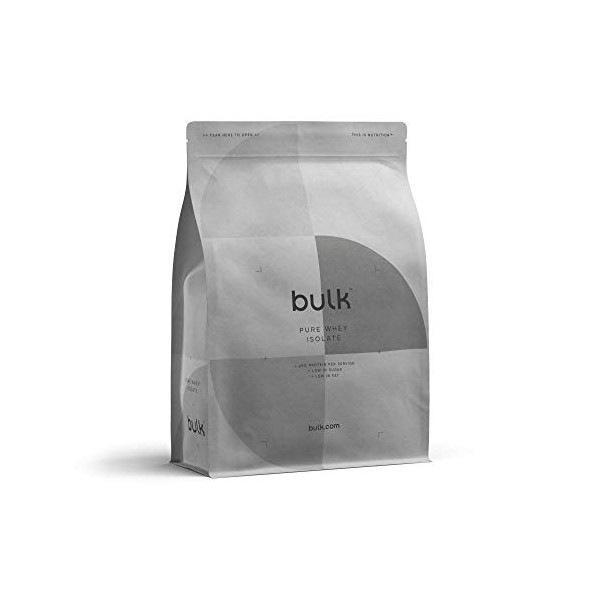 Bulk Pure Whey Protein Isolate, Protein Powder Shake, Unflavoured, 2.5 kg, Packaging May Vary