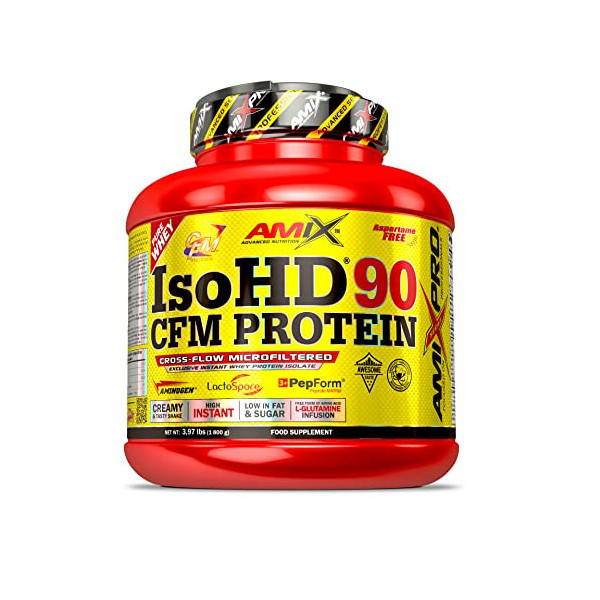 AMIX - Proteína Aislada de Suero en Polvo - Iso HD 90 en Formato de 1,8 kg - Ayuda a Aumentar la Masa Muscular - Mejora el Re
