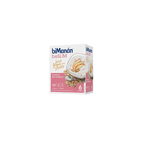 biManán - beSLIM Crema de Yogur con Cereales, Crema Sustitutiva de Comidas para Adelgazar, Bajas en Calorías, Ayudan a Perder