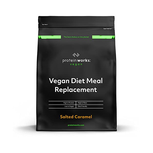 Comida Vegana Completa | Caramelo Salado | 100% Origen Vegetal | Asequible, Saludable, Rápido | Batido Sustitutivo de Comidas