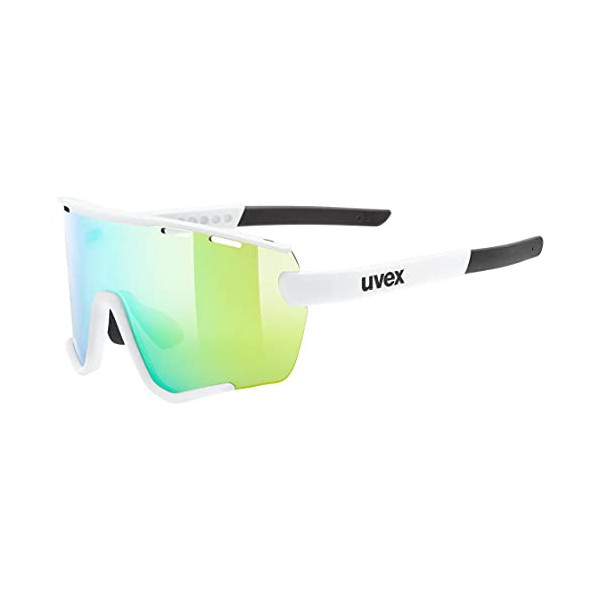 uvex sportstyle 236 Set, gafas deportivas unisex, antivaho, incl. lentes intercambiables, white matt/green, one size