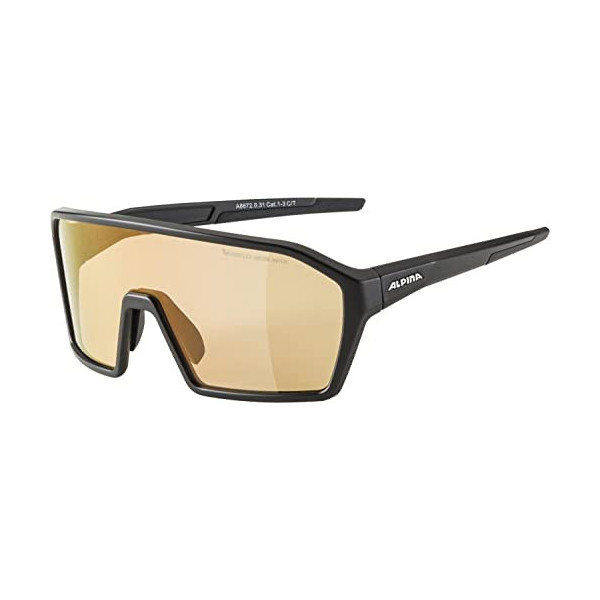 ALPINA Gafas deportivas y de ciclismo RAM Q-LITE V, fotocromáticas, irrompibles y antivaho, con protección UV del 100% para a