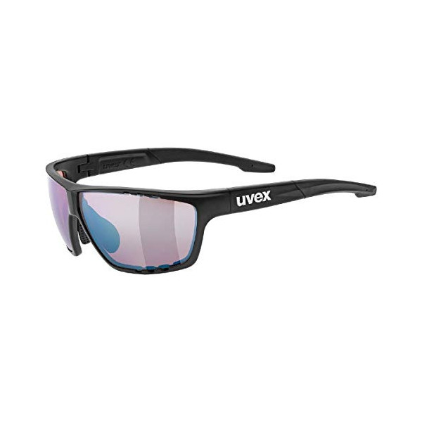 uvex sportstyle 706 CV, gafas deportivas unisex, tintadas para realzar el contraste y de espejo, campo de visión antivaho, bl
