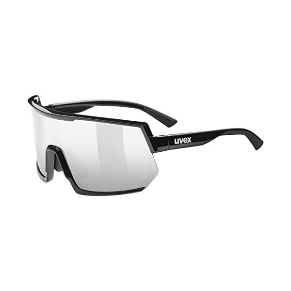 uvex sportstyle 235, gafas deportivas unisex, antivaho, comodidad sin presión y sujeción perfecta, black/silver, one size