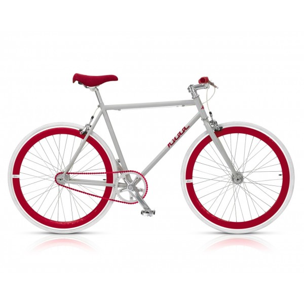 MBM Nuda Bicicleta Urbana Fixed, Gris/Naranja, 53 cm