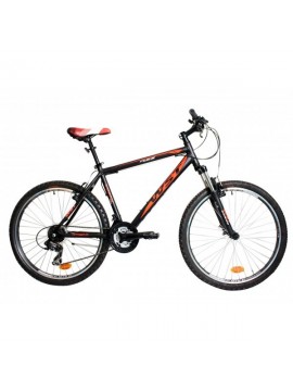 WST Cosmo Bicicleta de Montaña, Hombre, Negro/Naranja, 26"