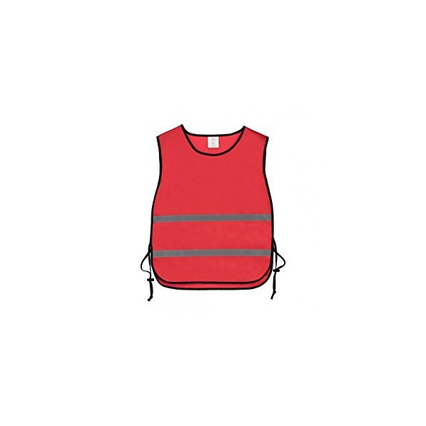 Ciclon deportes ajustable Hi Viz chaleco de seguridad  Pack de 10  – rojo, grande