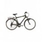 KS Cycling Metropolis - Bicicleta de trekking, color negro/verde, ruedas 28"