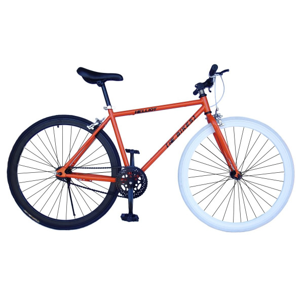 Helliot Bikes Fixie Soho H11 - Bicicleta urbana, color naranja, talla única