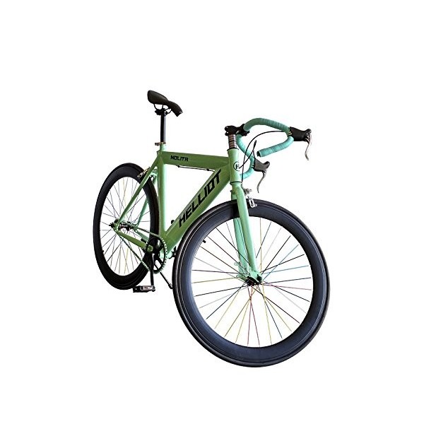 Helliot Bikes Fixie Nolita 55, Ruedas de 28 Pulgadas, Llantas de Aluminio, Cubiertas 700x23c Bicicleta para Ciudad, Unisex Ad