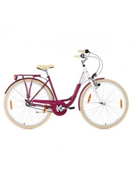 KS Cycling Belluno bicicleta de ciudad para mujer, púrpura